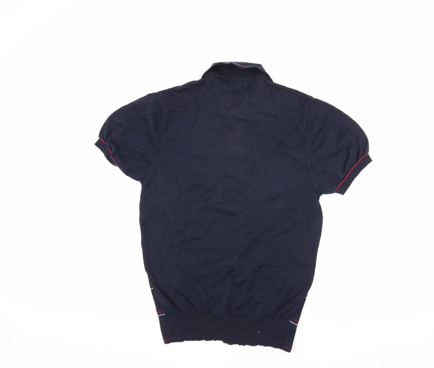 Fred Perry Unisex Blue Striped Polo Shirt UK 12