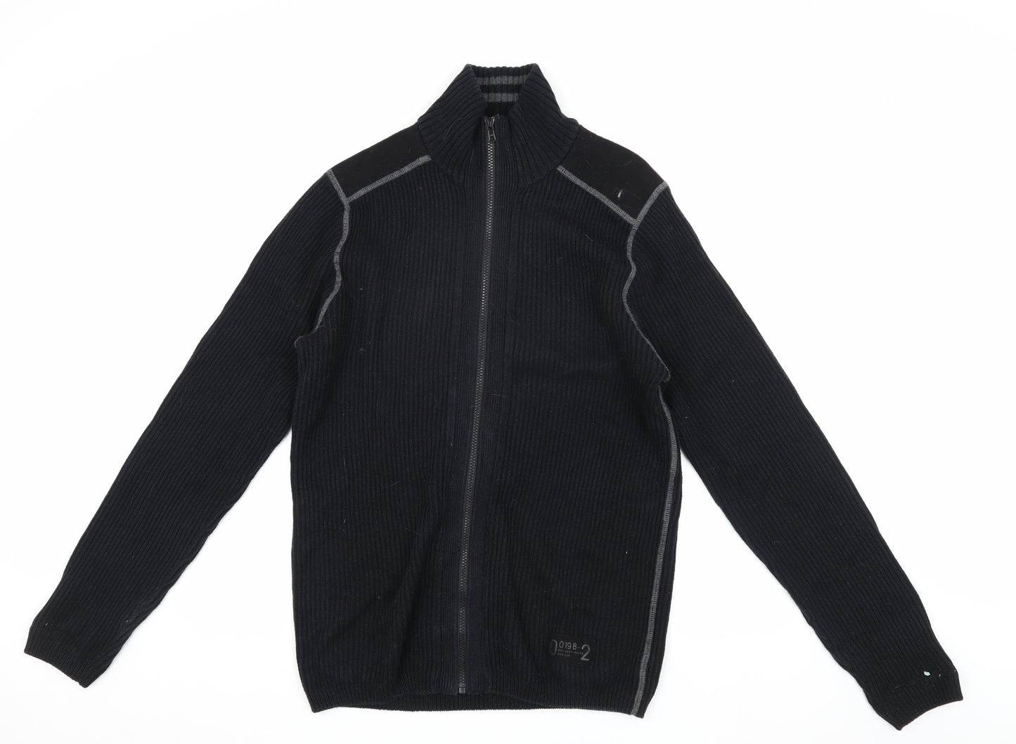 Next Men's Black Knit Jacket, Medium, Casual Wear