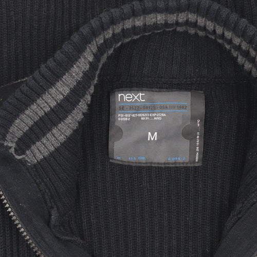 Next Men's Black Knit Jacket, Medium, Casual Wear