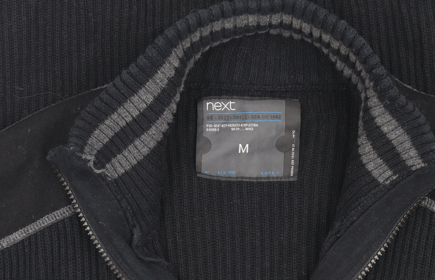Next Men's Black Knit Jacket, Medium, Casual Wear