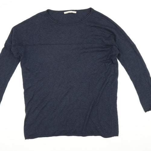 Yaya Women’s Blue Wool Blend Pullover Jumper Size S