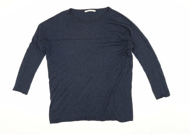 Yaya Women’s Blue Wool Blend Pullover Jumper Size S