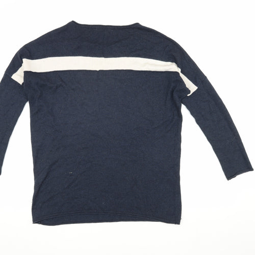 Yaya Women’s Blue Wool Blend Pullover Jumper Size S