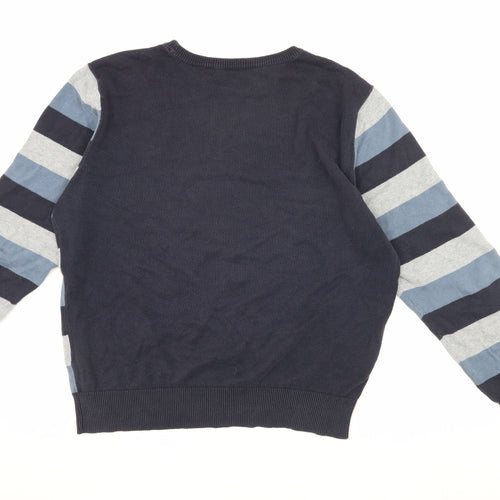 Rica Lewis Men's Blue Striped Pullover Jumper L