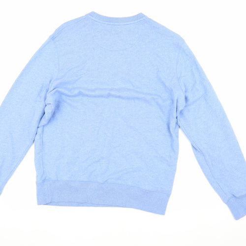 Fred Perry Men's Blue Sweatshirt, L, Crew Neck Pullover