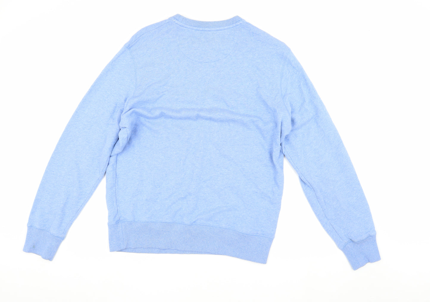 Fred Perry Men's Blue Sweatshirt, L, Crew Neck Pullover