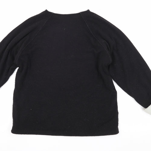 Zara Women's Black Pullover Jumper, Size S