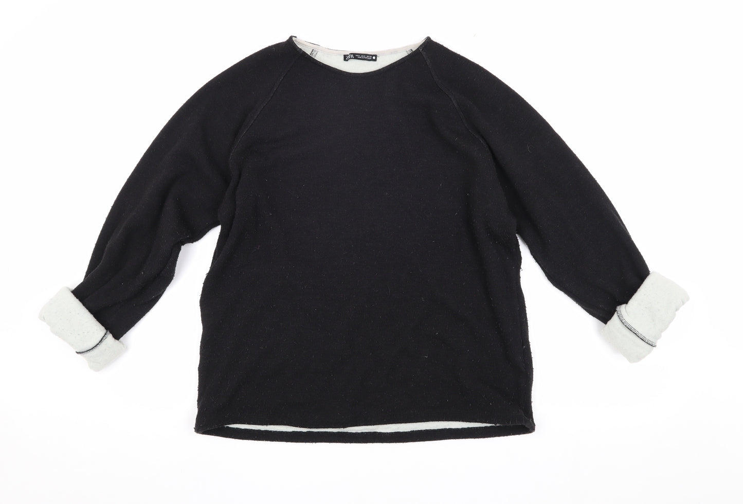 Zara Women's Black Pullover Jumper, Size S