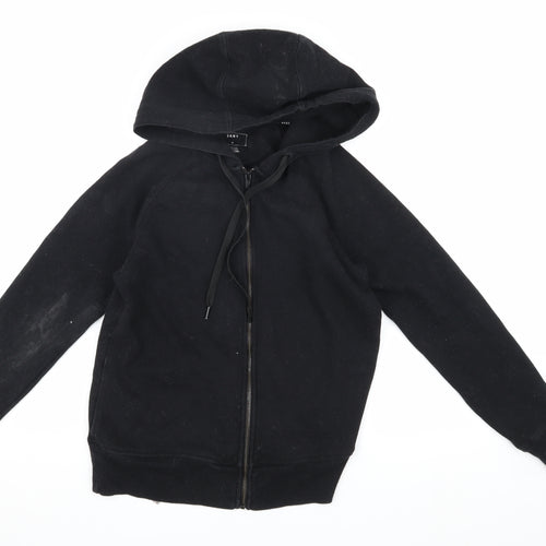 DKNY Women's Black Hooded Jacket M - Classic Casual Style