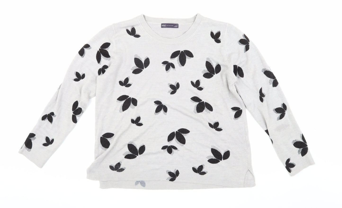 Marks and Spencer Women's Grey Pullover Jumper