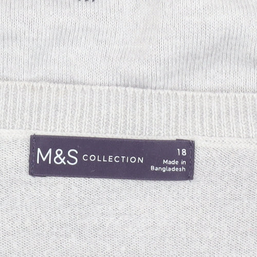 Marks and Spencer Women's Grey Pullover Jumper