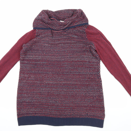 Sheego Women's Multicoloured Cowl Neck Pullover Jumper