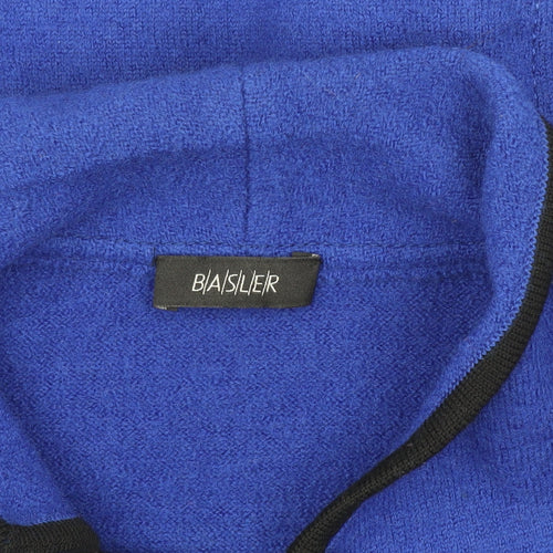 Basilier Women's Blue Blazer Size 14 Lined Notch Lapel
