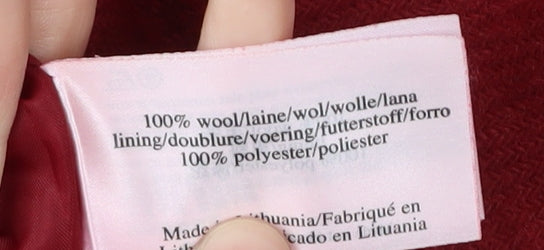 Laura Ashley Women's Red Wool Pencil Skirt, Size 8