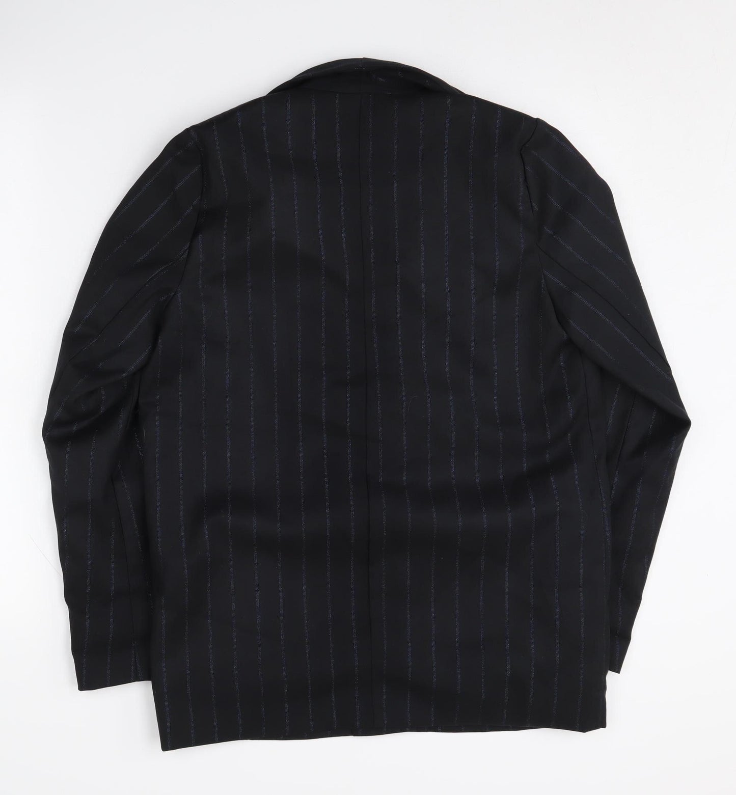 Daphnea Women's Black Pinstripe Blazer S - Classic Business Jacket