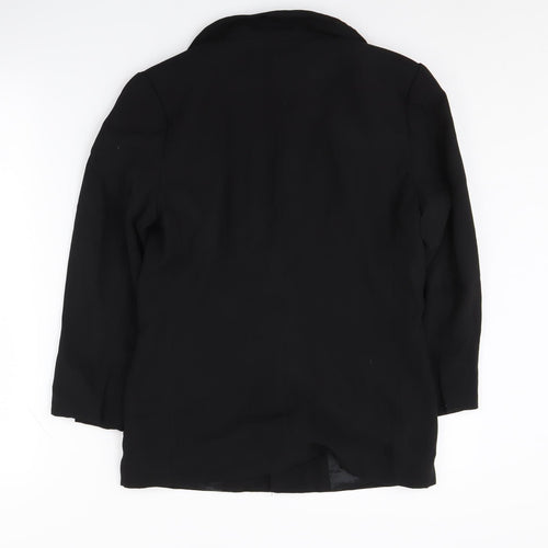 H&M Women's Black Blazer UK 10, Regular Fit, Lined