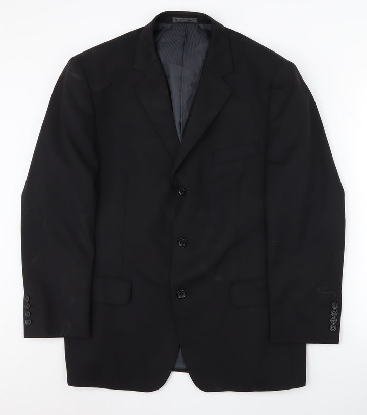 Jack Reid Men's Black Blazer, Size 42 Short Length