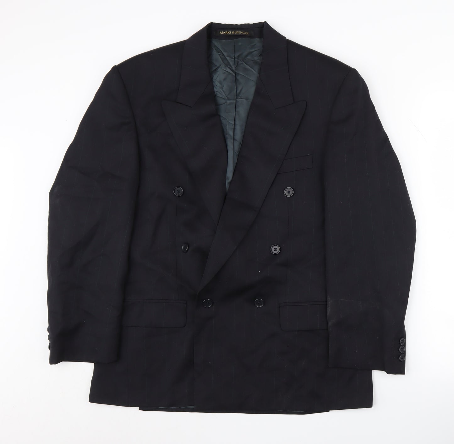 Marks and Spencer Men's Black Blazer, Size 38S Vintage