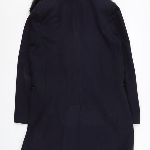 French Connection Women's Black Wool Pea Coat Size 6