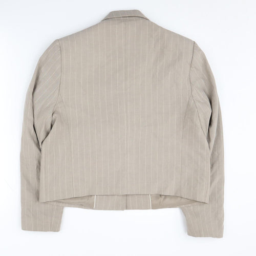 MNG Beige Suit Jacket Women's Size L, Two-Button
