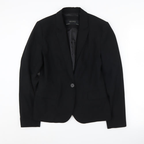 Zara Women's Black Blazer, Size 10, One-Button