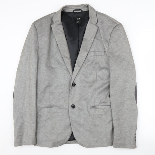 H&M Men's Grey Blazer, Size 38R, Casual Jacket