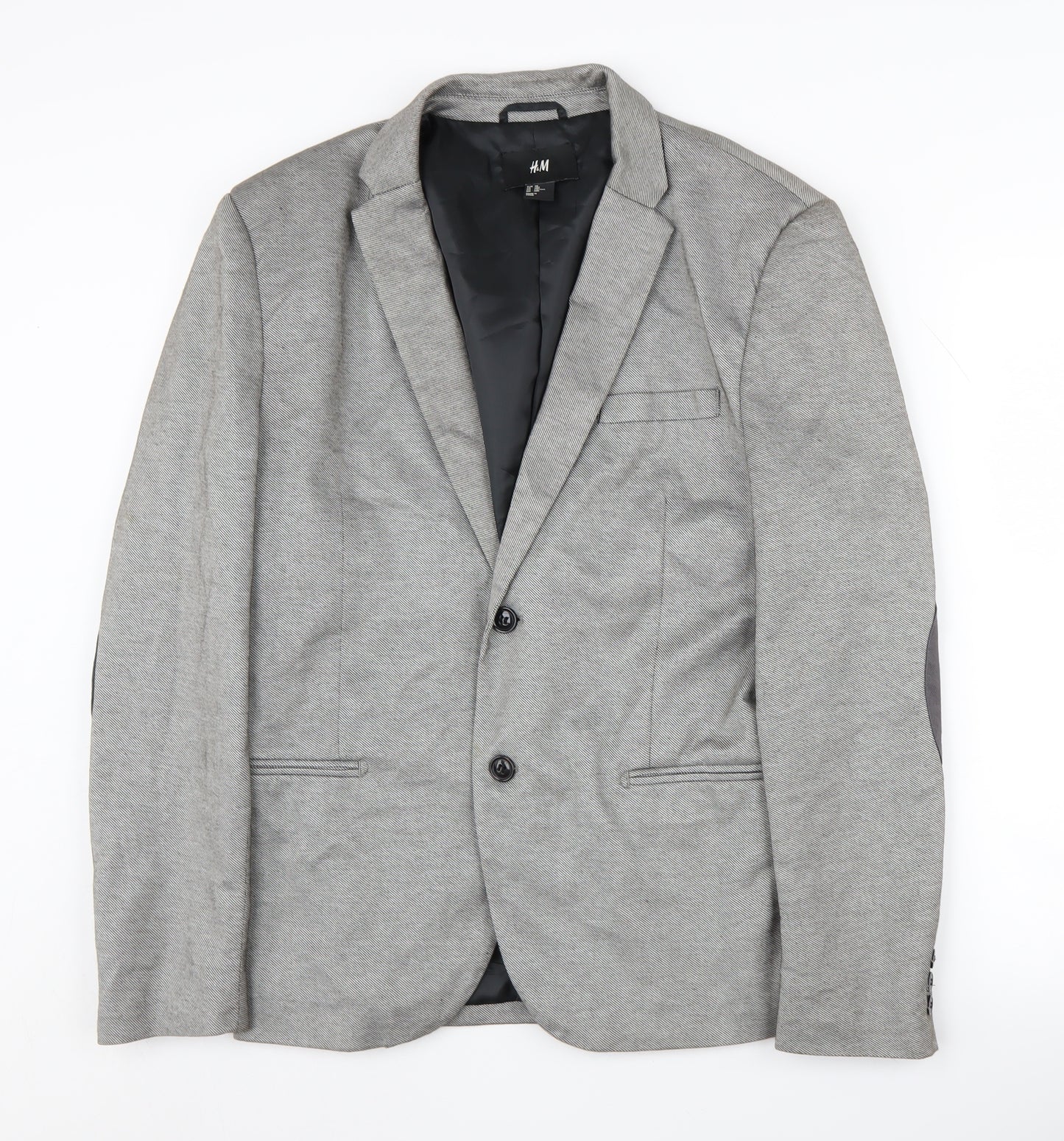 H&M Men's Grey Blazer, Size 38R, Casual Jacket