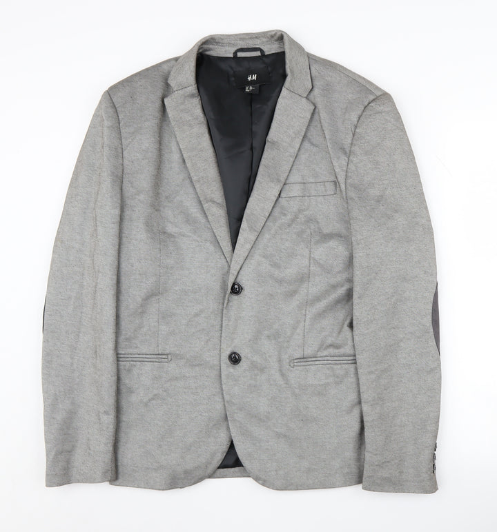 H&M Men's Grey Blazer, Size 38R, Casual Jacket