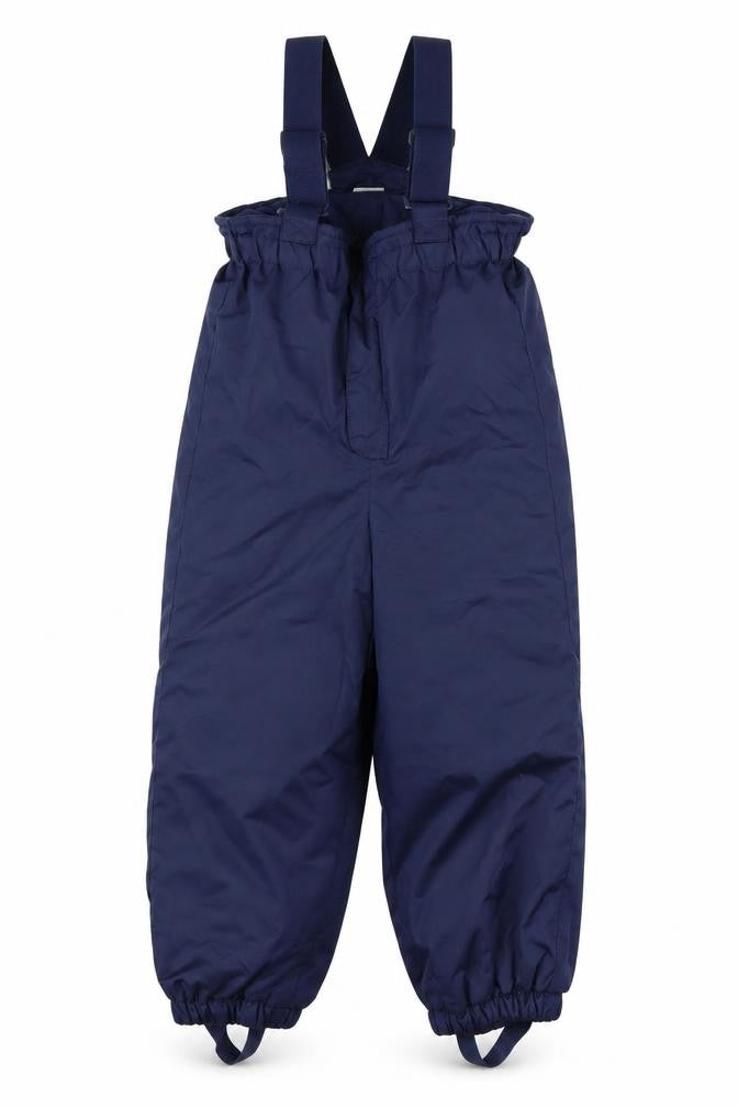 Front view of H&M boys’ blue snow pants - 4 years, waterproof, winter