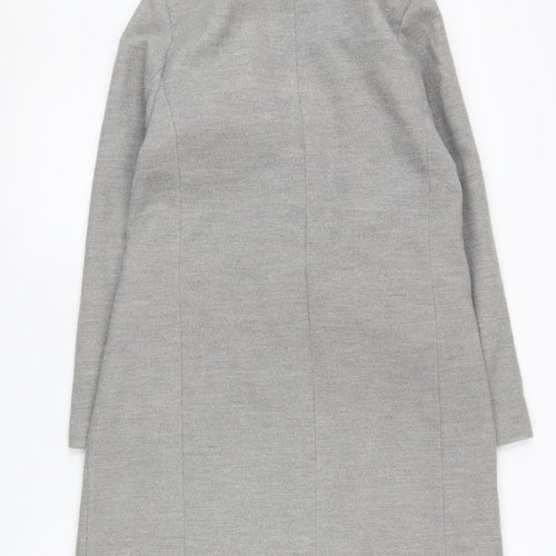 New Look Women's Grey Overcoat Size 8