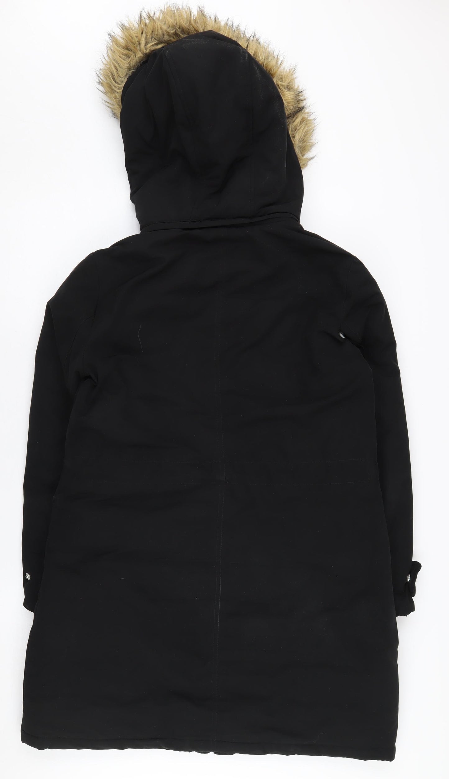 Warehouse Women's Black Parka Coat Size 8