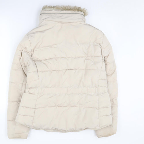 New Look Women's Beige Puffer Jacket Size 14