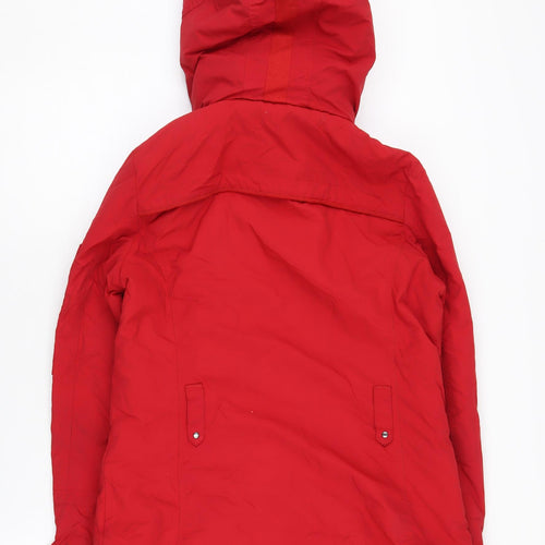 Next Women's Red Hooded Parka Jacket Size 10