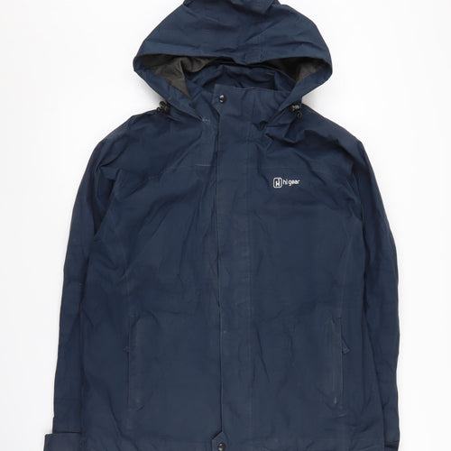 Hi Gear Men's Blue Waterproof Hooded Rain Jacket S