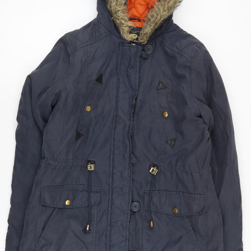 Brave Soul Women's Blue Parka Jacket Size L