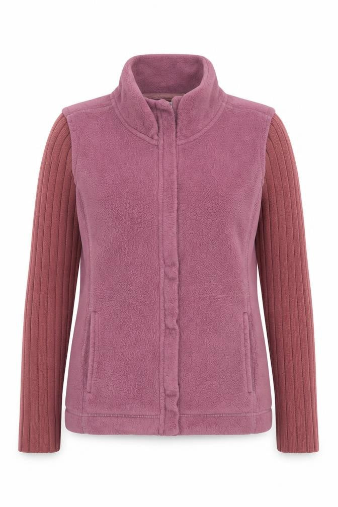 Front view of EWM Women's Purple Fleece Jacket, size 10