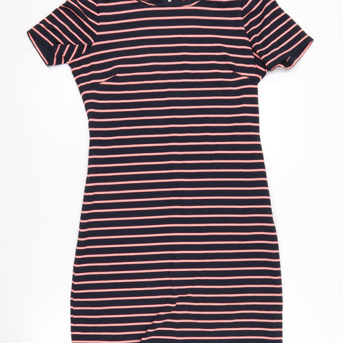Vila Women's Striped Bodycon Dress, Multicoloured, Size S