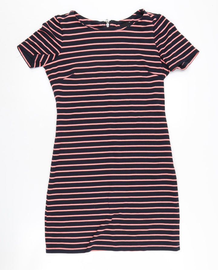 Vila Women's Striped Bodycon Dress, Multicoloured, Size S