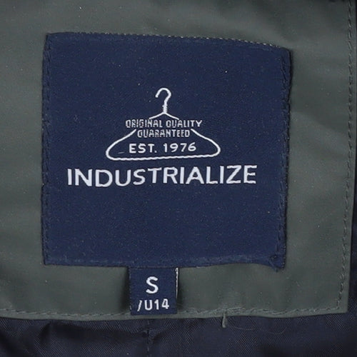 Industrialize Men's Green Hooded Parka Jacket S