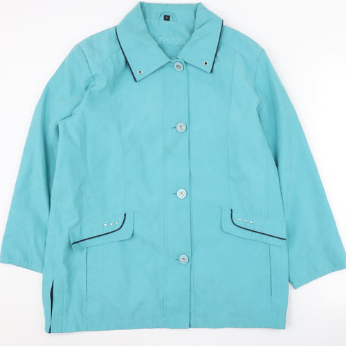 Finesse Women's Blue Mid-Length Coat Size 12