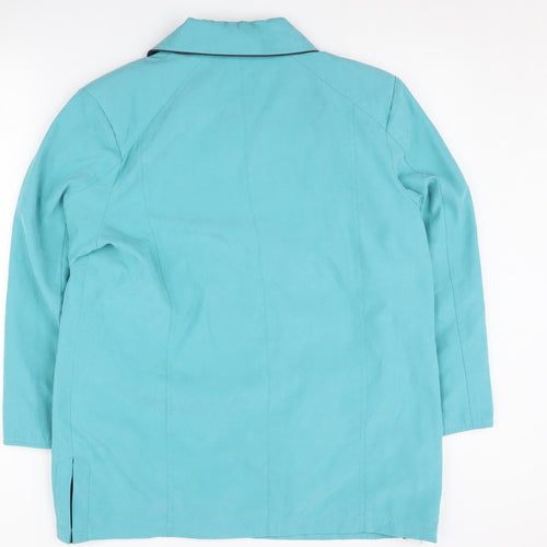 Finesse Women's Blue Mid-Length Coat Size 12