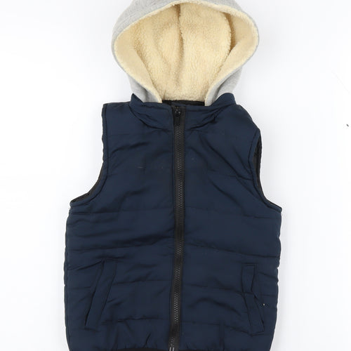 Tahari Boys Navy Hooded Bodywarmer 4-5 Years