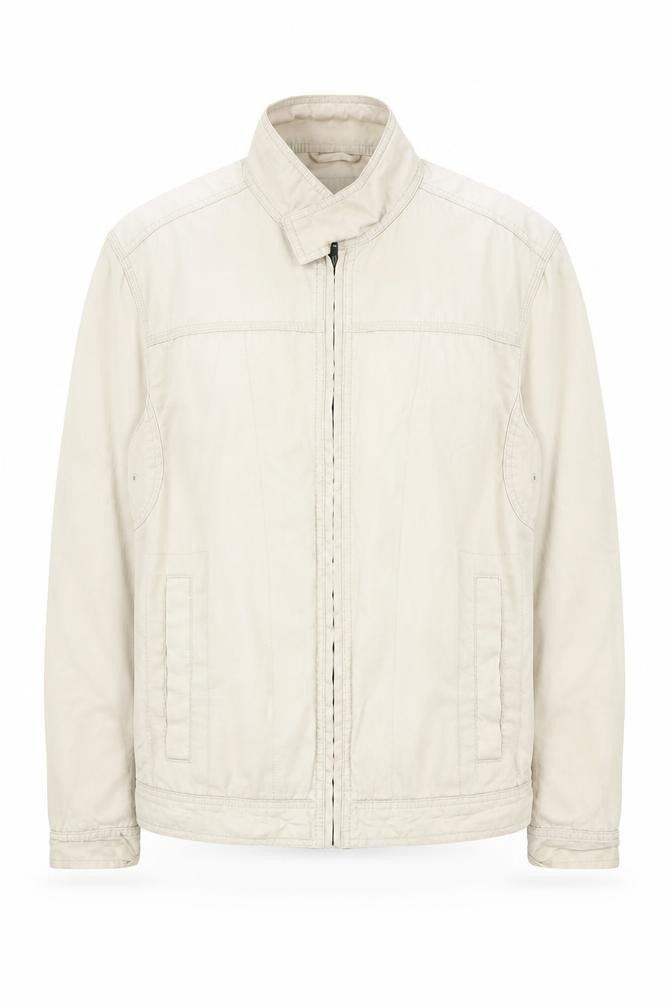 Next Men's Beige Basic Jacket M Full Zip Casual