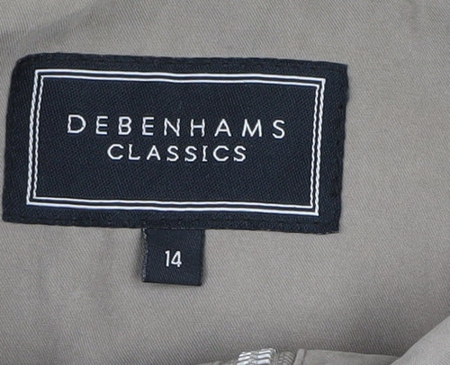 Debenhams Women's Beige Full Zip Coat Size 14