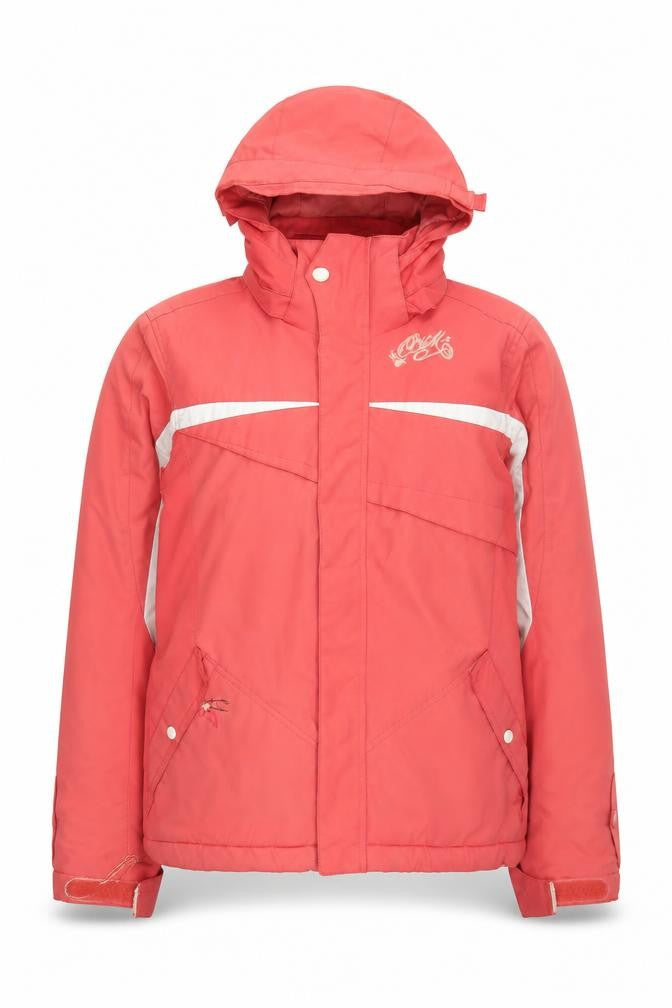 Front view of O'Neill Red unisex ski jacket, size 18, waterproof