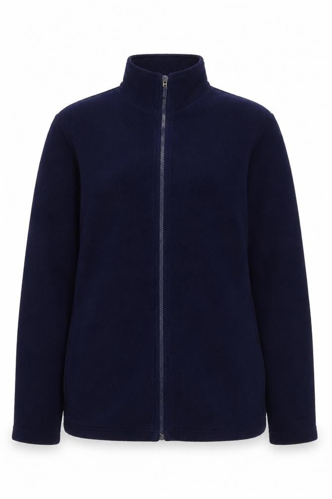 Front view of Holmewood Women's Blue Fleece Jacket, size S