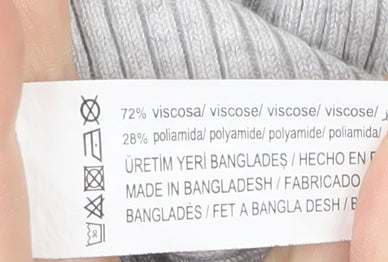 Lefties Girls Grey Roll Neck Pullover Jumper Size 5-6 Years