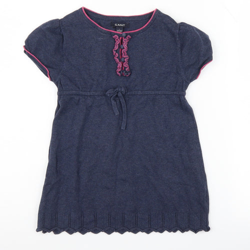 GANT Girls Blue Cotton Shift Dress, 9-10 Years