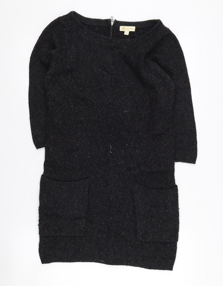 Monsoon Women's Black Boat Neck Knit Dress S
