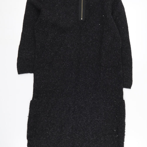 Monsoon Women's Black Boat Neck Knit Dress S